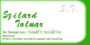 szilard tolmar business card